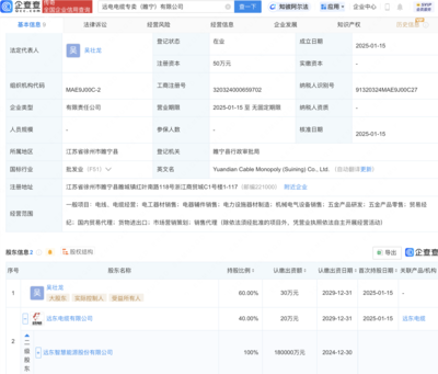 远东股份布局新赛道，成立电工器材及电器辅件销售公司